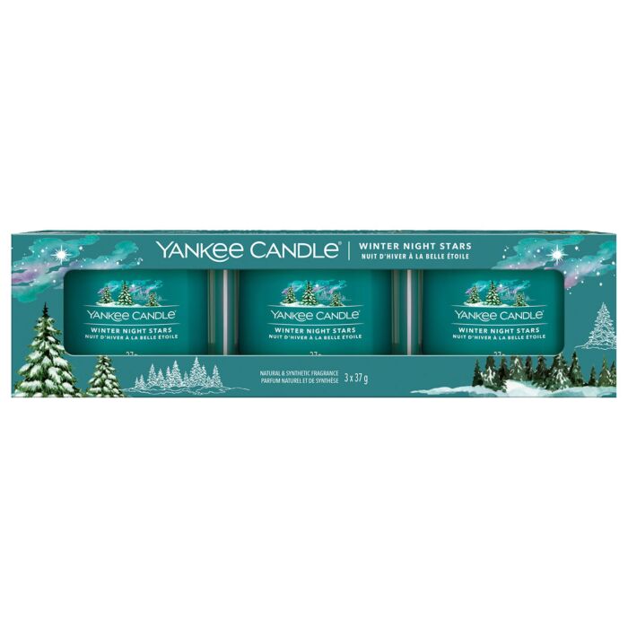 Yankee Candle - Winter Night Stars - 3x Filled Votive Candle